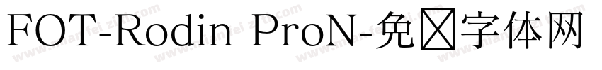 FOT-Rodin ProN字体转换